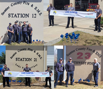 Sumter County Fire & E.M.S. Supports Pinwheels for Prevention Month